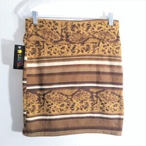 Set of 2 Mini Skirts Animal Aztec Mini Skirt
